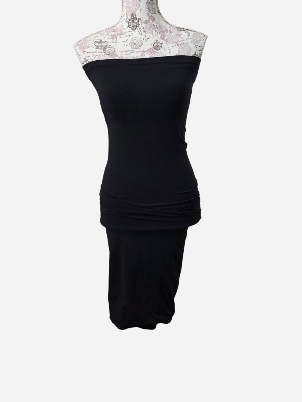 YITTY Black Strapless Bodycon Tube Dress